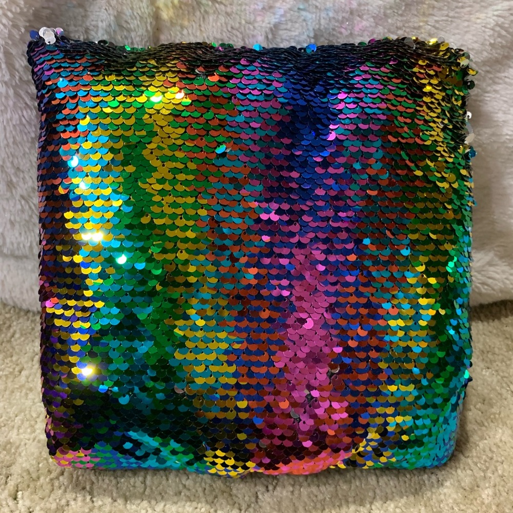 Small sequin pillow